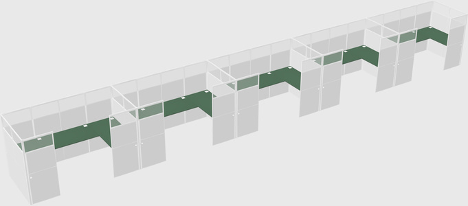 U-shaped cubicle