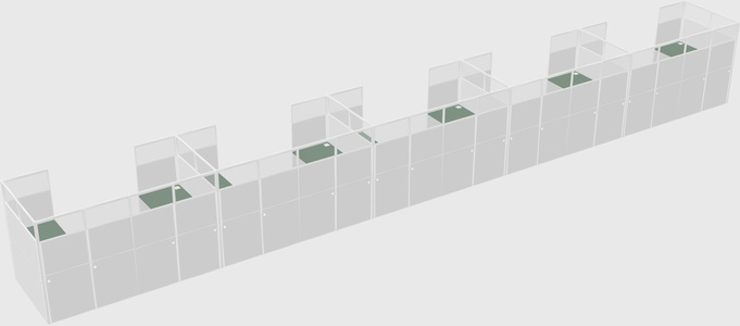 U-shaped cubicle