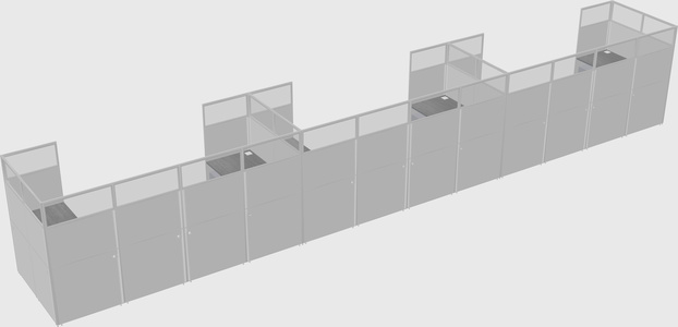 U-shaped cubicle