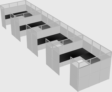 U-shaped cubicle