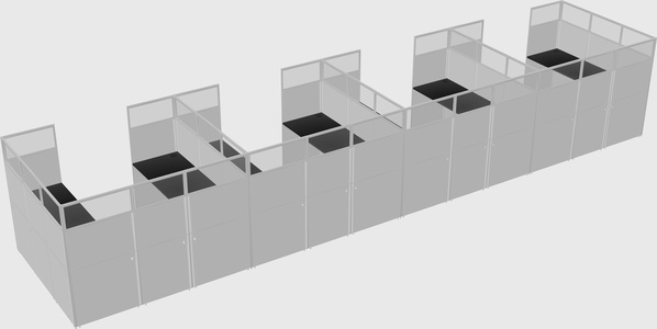 U-shaped cubicle