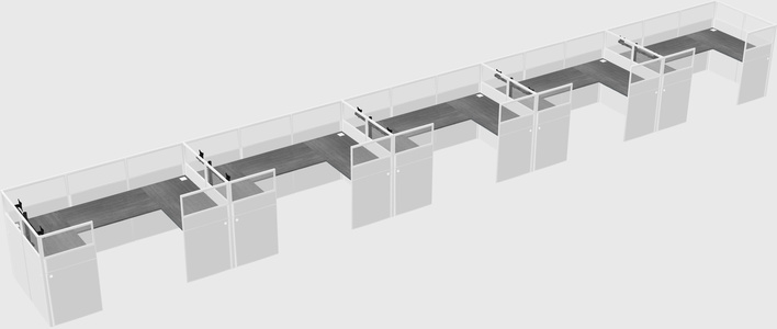 U-shaped cubicle
