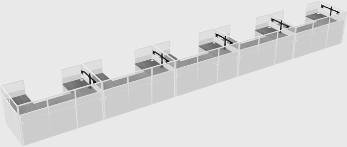 U-shaped cubicle