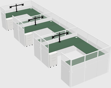 U-shaped cubicle