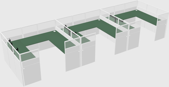 U-shaped cubicle