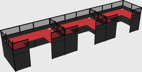U-shaped cubicle