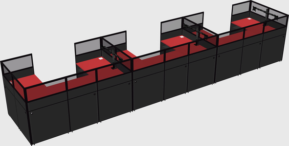 U-shaped cubicle