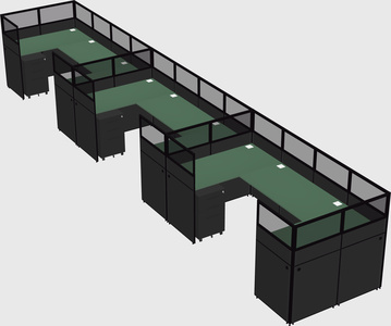 U-shaped cubicle