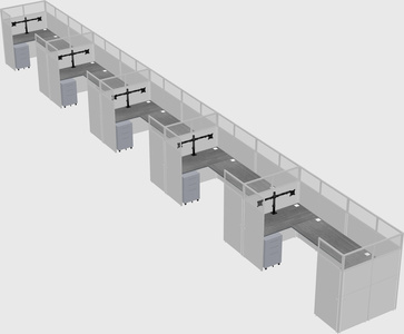 U-shaped cubicle