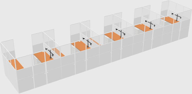 U-shaped cubicle