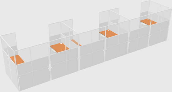 U-shaped cubicle