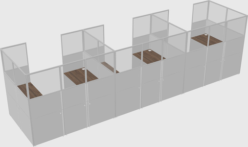 U-shaped cubicle