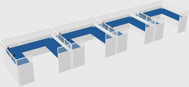 U-shaped cubicle