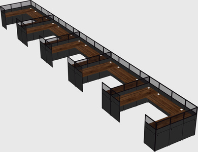 U-shaped cubicle