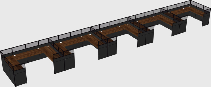 U-shaped cubicle