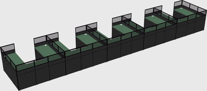 U-shaped cubicle