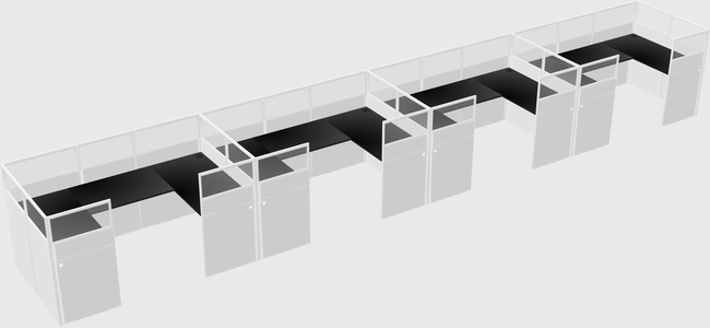 U-shaped cubicle