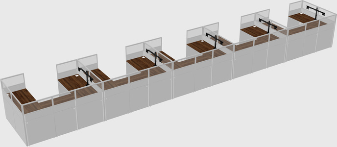 U-shaped cubicle