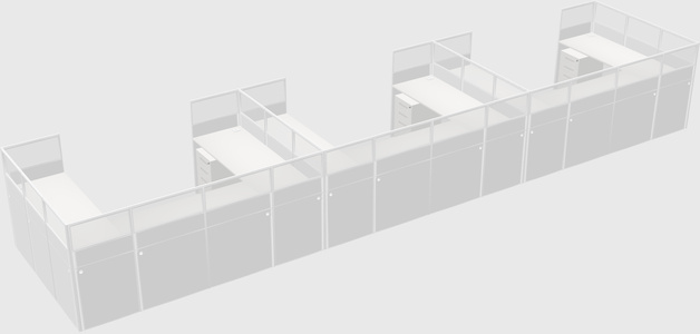 U-shaped cubicle