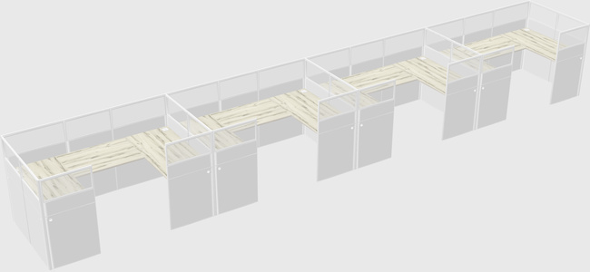 U-shaped cubicle