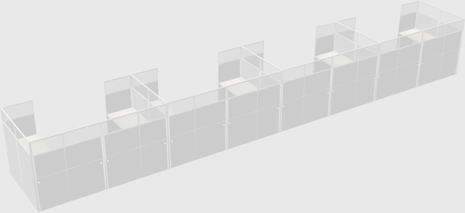 U-shaped cubicle
