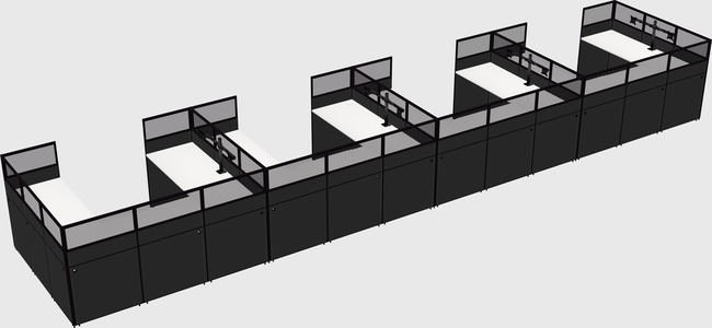 U-shaped cubicle