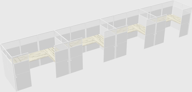U-shaped cubicle