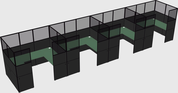 U-shaped cubicle