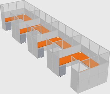 U-shaped cubicle