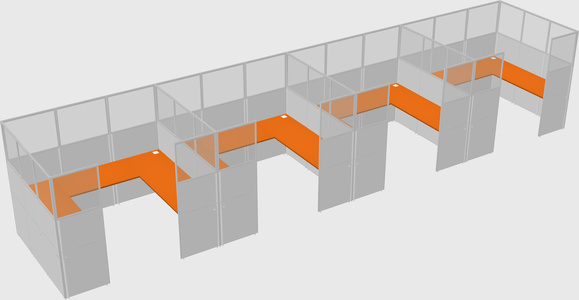 U-shaped cubicle