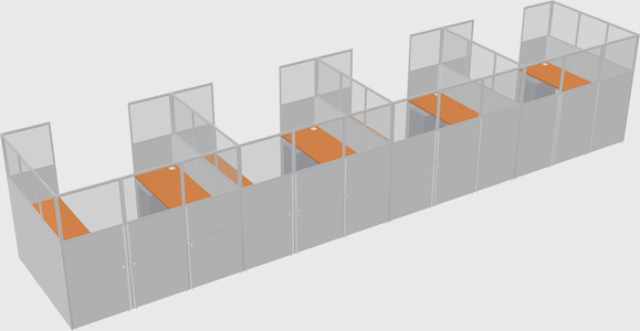 U-shaped cubicle