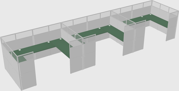 U-shaped cubicle