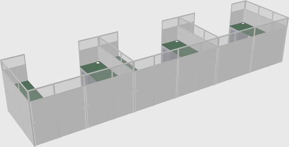 U-shaped cubicle
