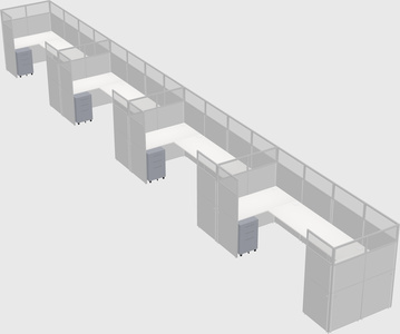 U-shaped cubicle
