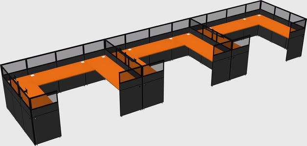 U-shaped cubicle
