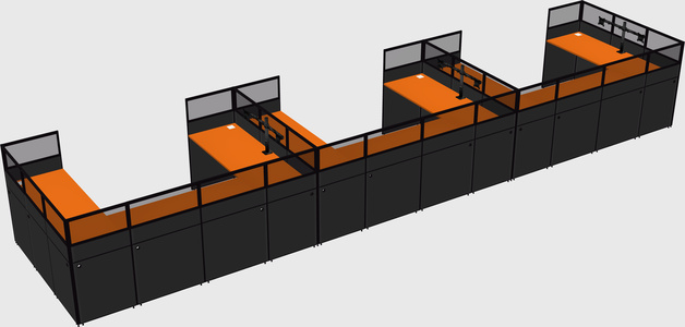 U-shaped cubicle