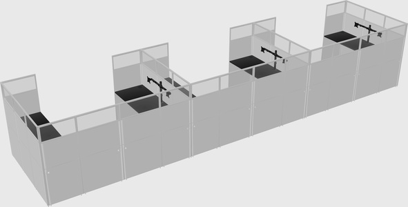 U-shaped cubicle