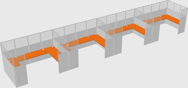 U-shaped cubicle