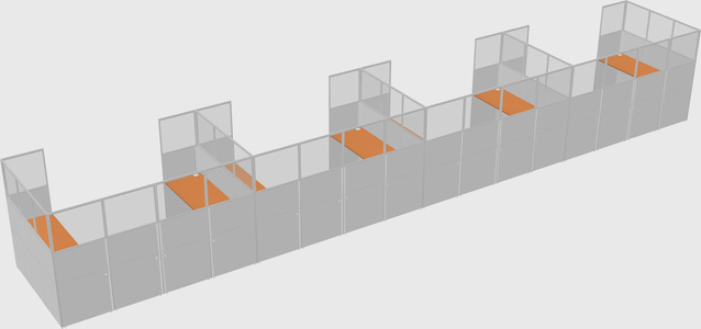 U-shaped cubicle