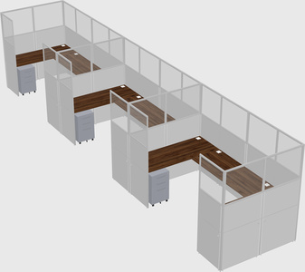 U-shaped cubicle