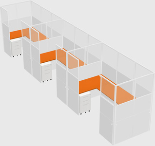 U-shaped cubicle