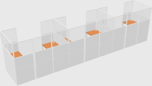 U-shaped cubicle