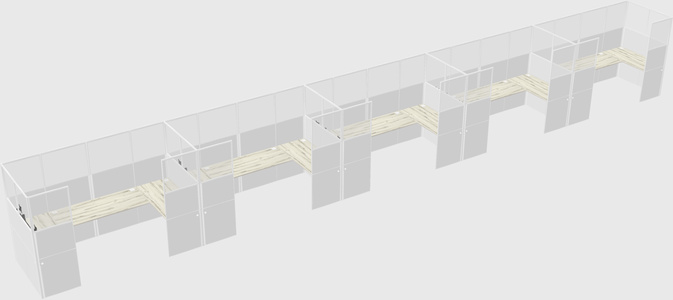 U-shaped cubicle