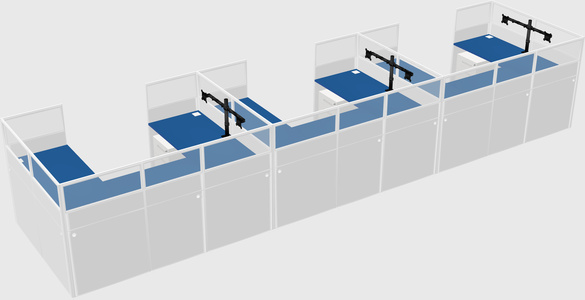 U-shaped cubicle