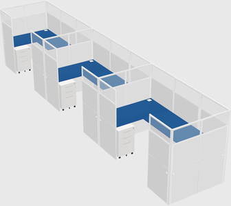 U-shaped cubicle