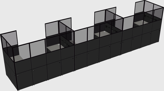 U-shaped cubicle