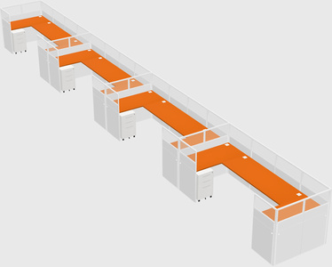 U-shaped cubicle