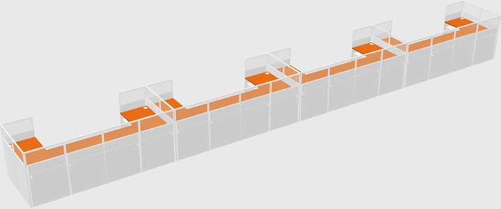 U-shaped cubicle