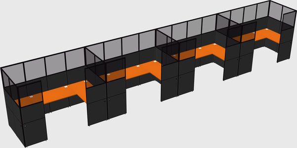 U-shaped cubicle