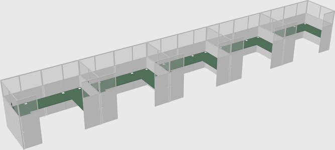 U-shaped cubicle